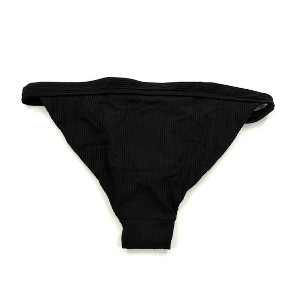 Andie Swim Solid Black Banded Cheeky Ribbed Bikini Bottom NEW Women's Size XL - Picture 5 of 12
